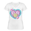 Playera Dama: Algodón Peinado Cuello V Miniatura